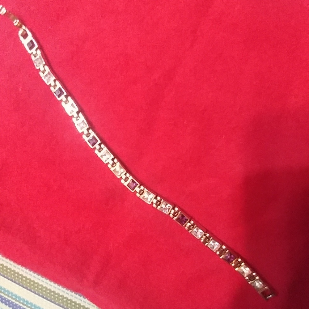 Park Lane CZ Purple and Clear Bracelet